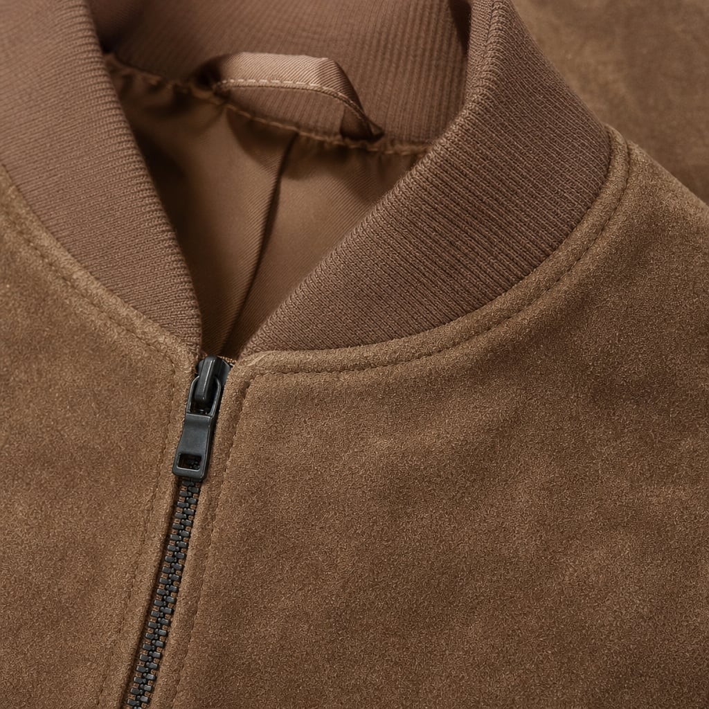 Bomber de textura serpiente oversize color café – Labetina