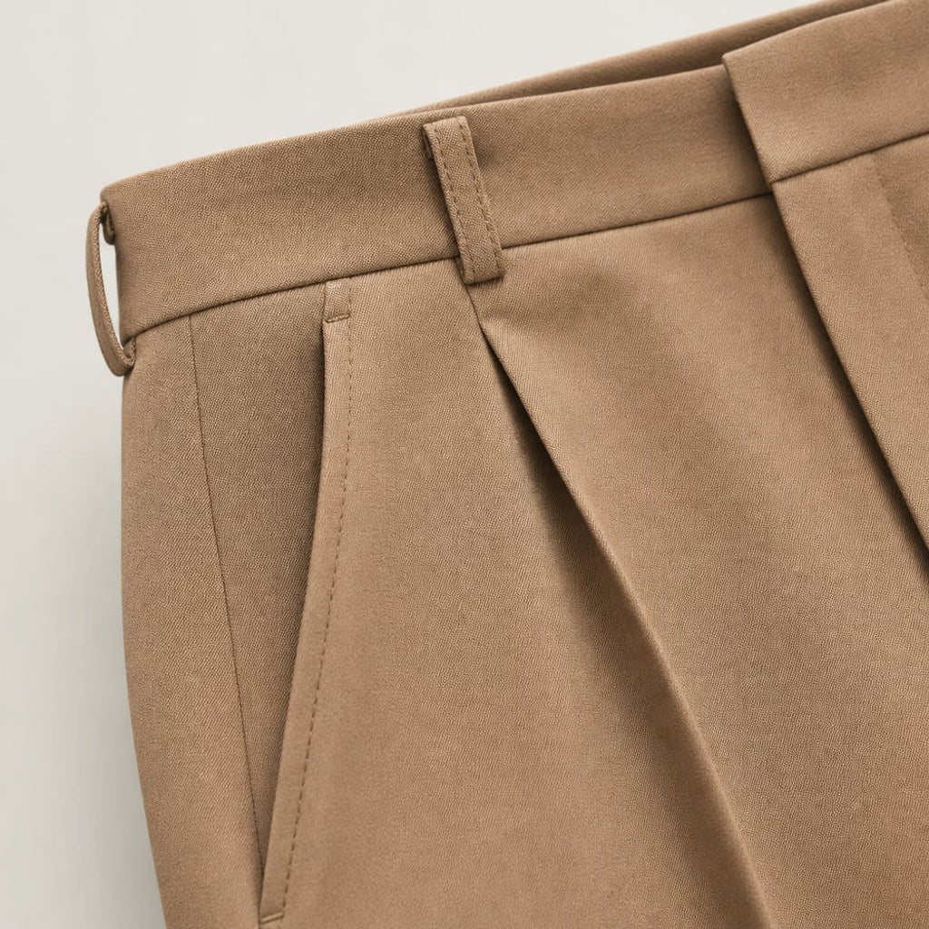 Pantalones anchos de tiro alto corte sastre verano – Labetina