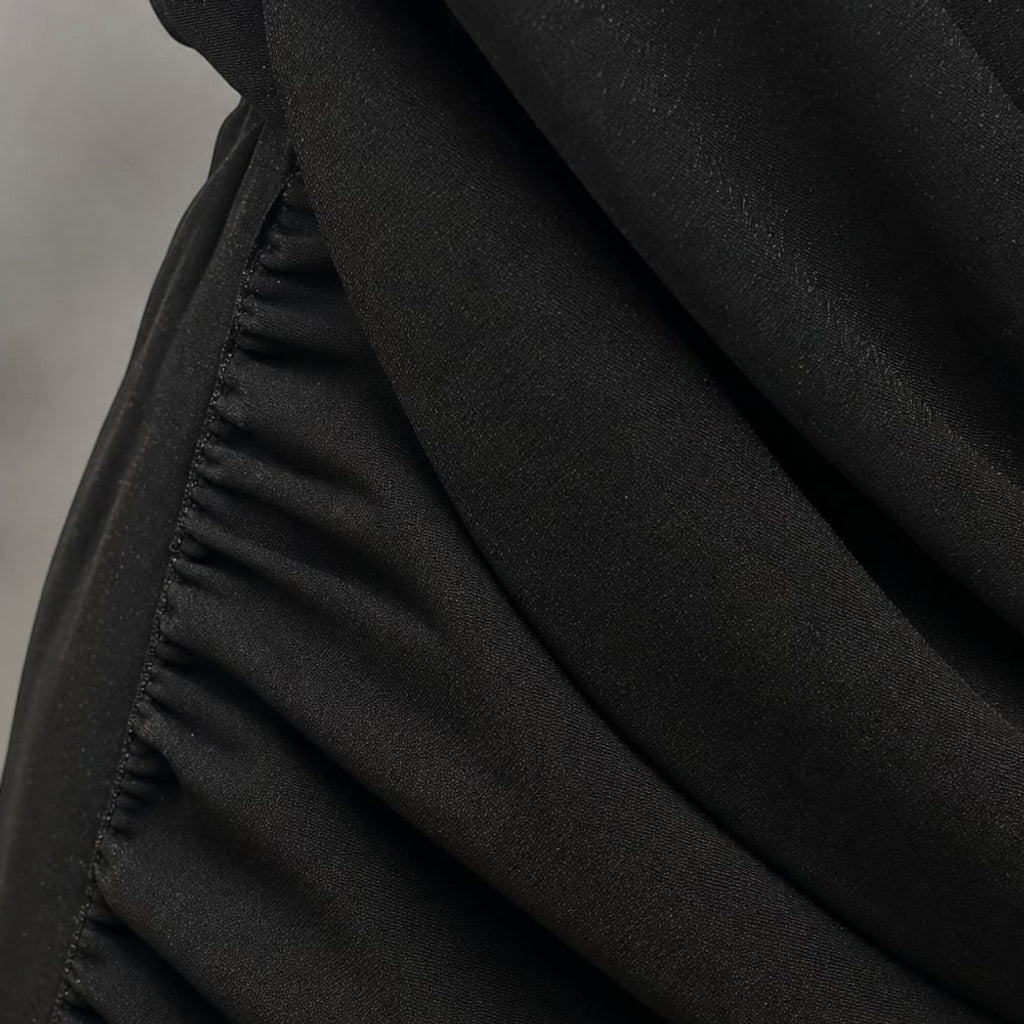 Co-ord de hombro asimétrico pantalón wide-leg algodón – Labetina