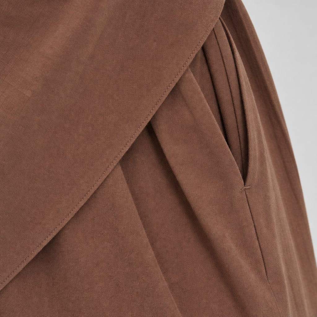 Conjunto off-shoulder de algodón pantalón wide-leg Chocolate – Labetina