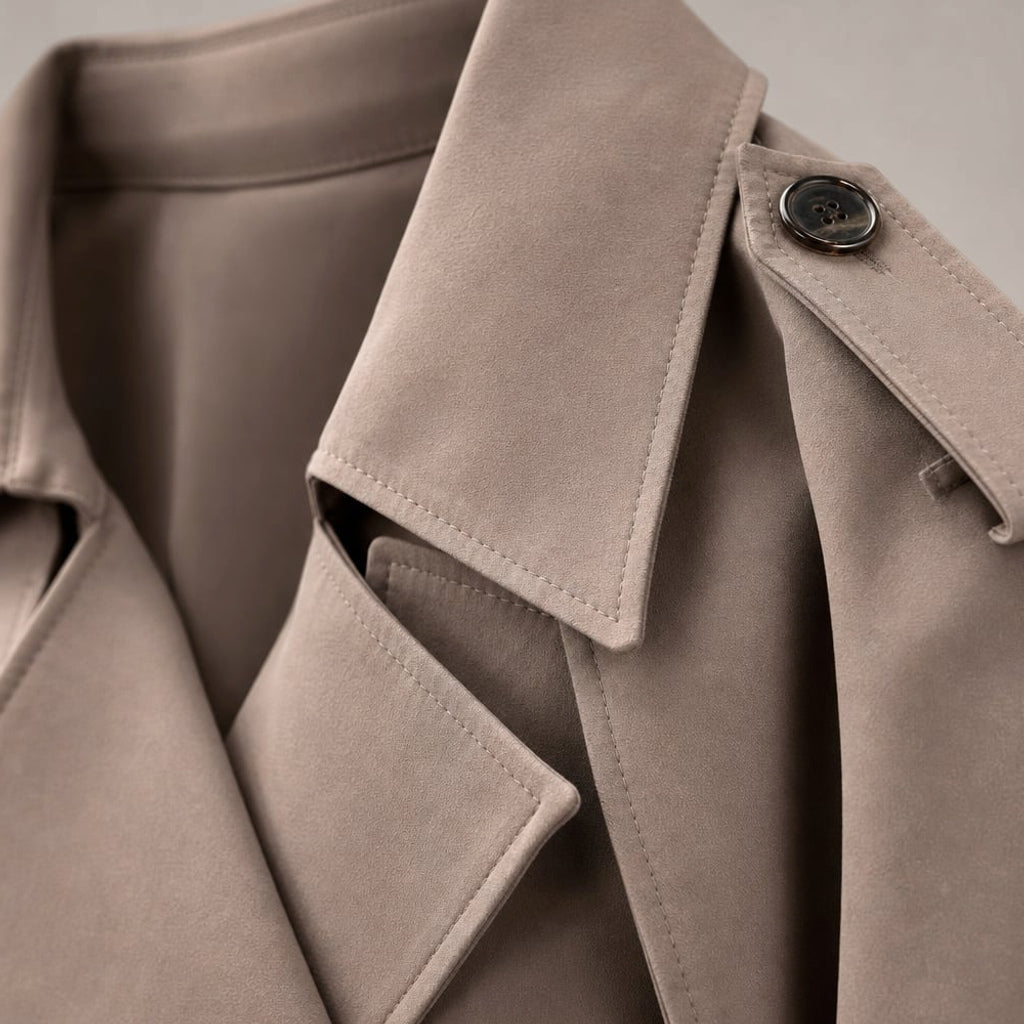 Trench coat longline oversize con cinturón Mocha – Labetina