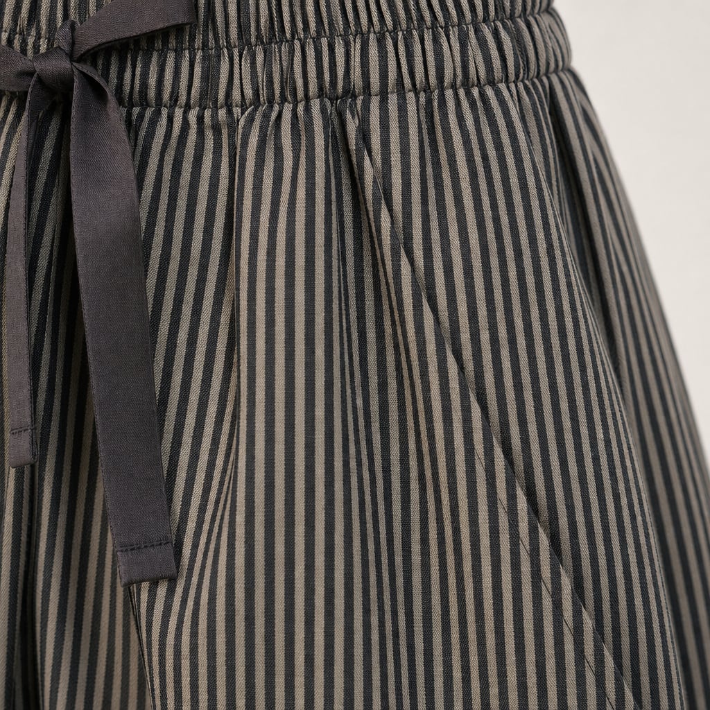 Pantalón barrel leg elástico en cintura tiro alto Gris – Labetina