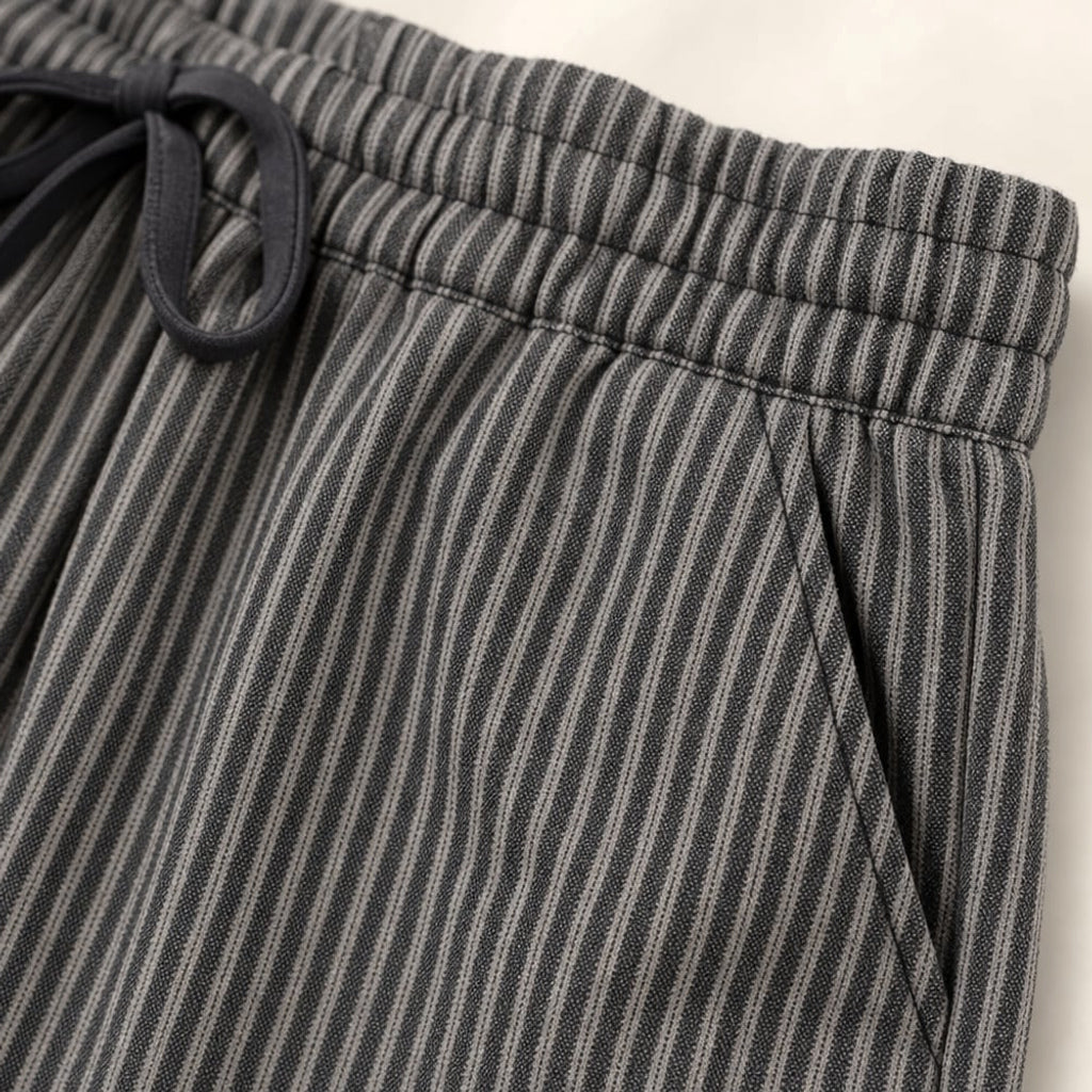 Pantalón barrel leg elástico en cintura tiro alto Gris – Labetina
