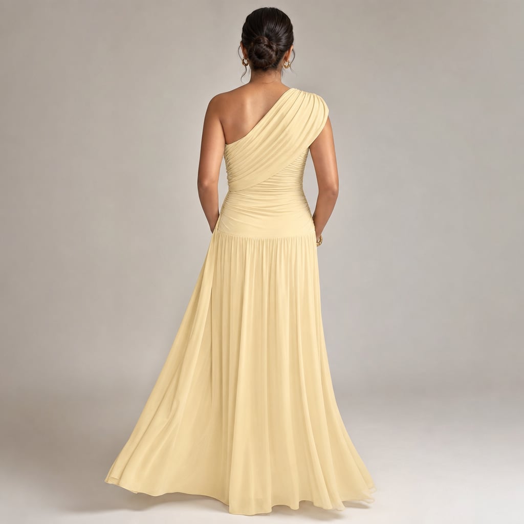 Vestido maxi de maternidad hombro asimétrico – Labetina