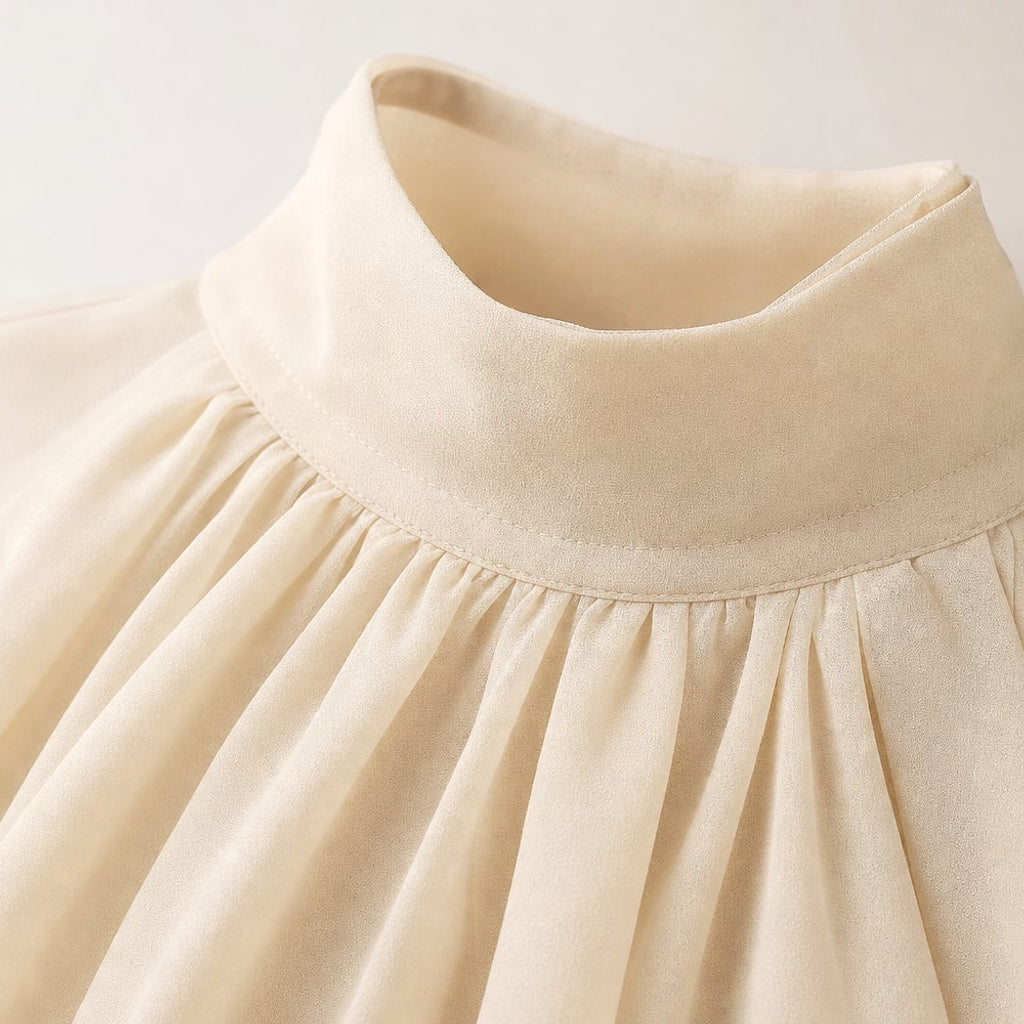 Vestido mini de gasa con holanes halter espalda abierta – Labetina